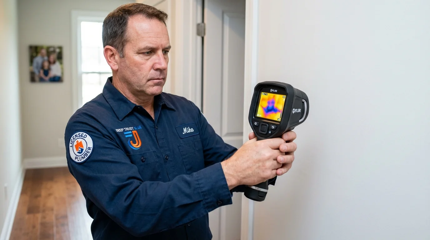 Thermal imaging leak detection by Johns Plumbing LLC in East Tawas
